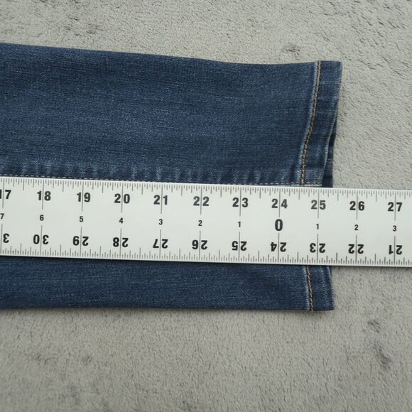 Chico's Jeans Women's 00 US-2 Blue Mid-Rise Slimming Girlfriend Crop 25" Inseam - Picture 4 of 16